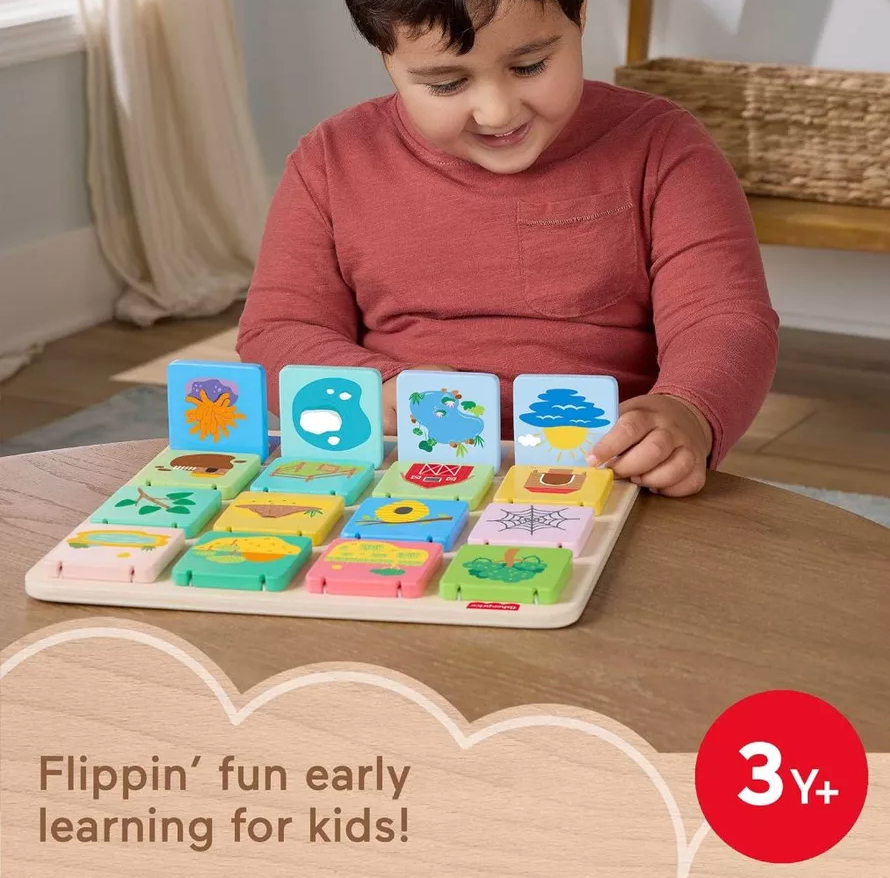 Fisher-price | Wooden Flip &Reveal Activity Board