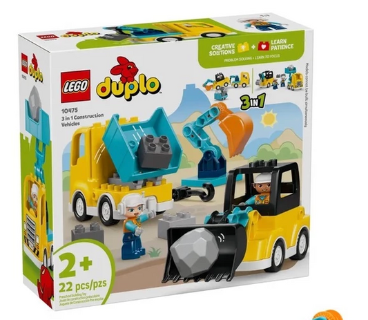Lego Duplo | 3 in 1 Construction Vehicles