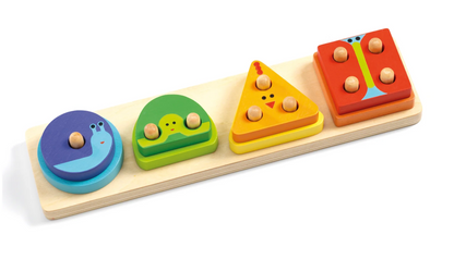 Djeco | 1234 BAsic wooden shape stacker