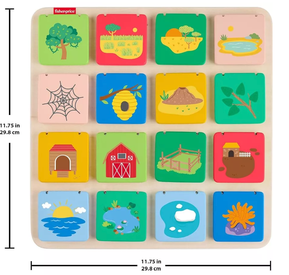 Fisher-price | Wooden Flip &Reveal Activity Board