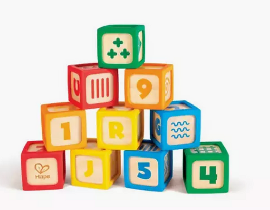 Hape | Grip-N-Stack Silicone & Wood Blocks
